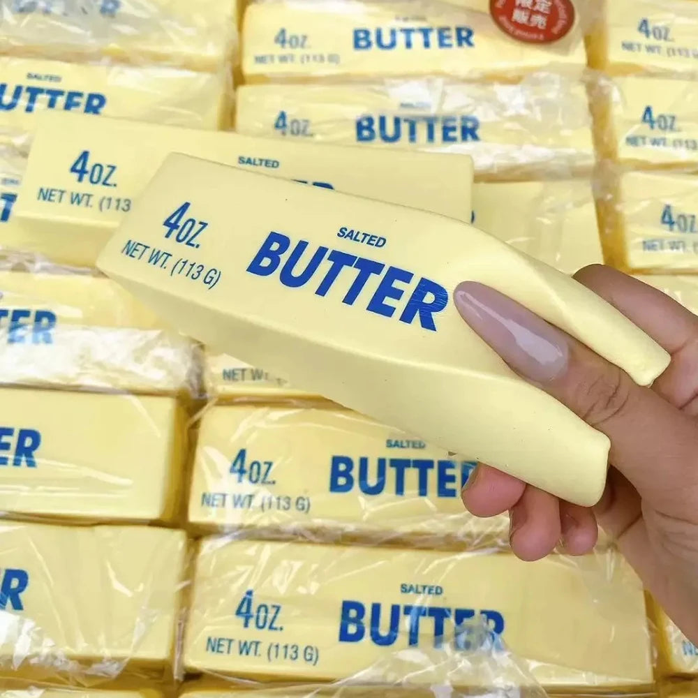 Butter Squishy Tabas Squishy Toys Anti Stress Squeeze Toy Butter Chocolate Fidget Toy Soft Sensory Food Squishies Toy Gift