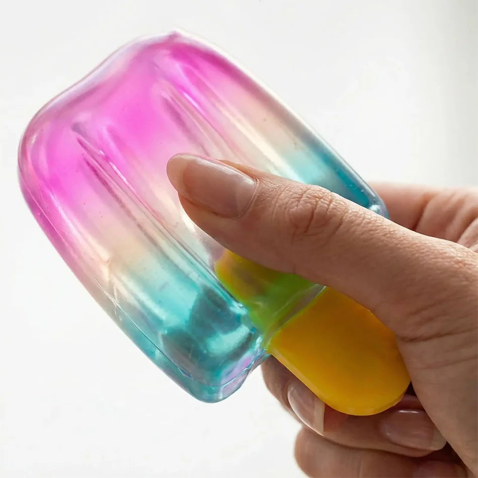 Sensory Squeeze Toy Ice Cream Color Squishy Stress Relief Fidget Toys Children Adults Collectable