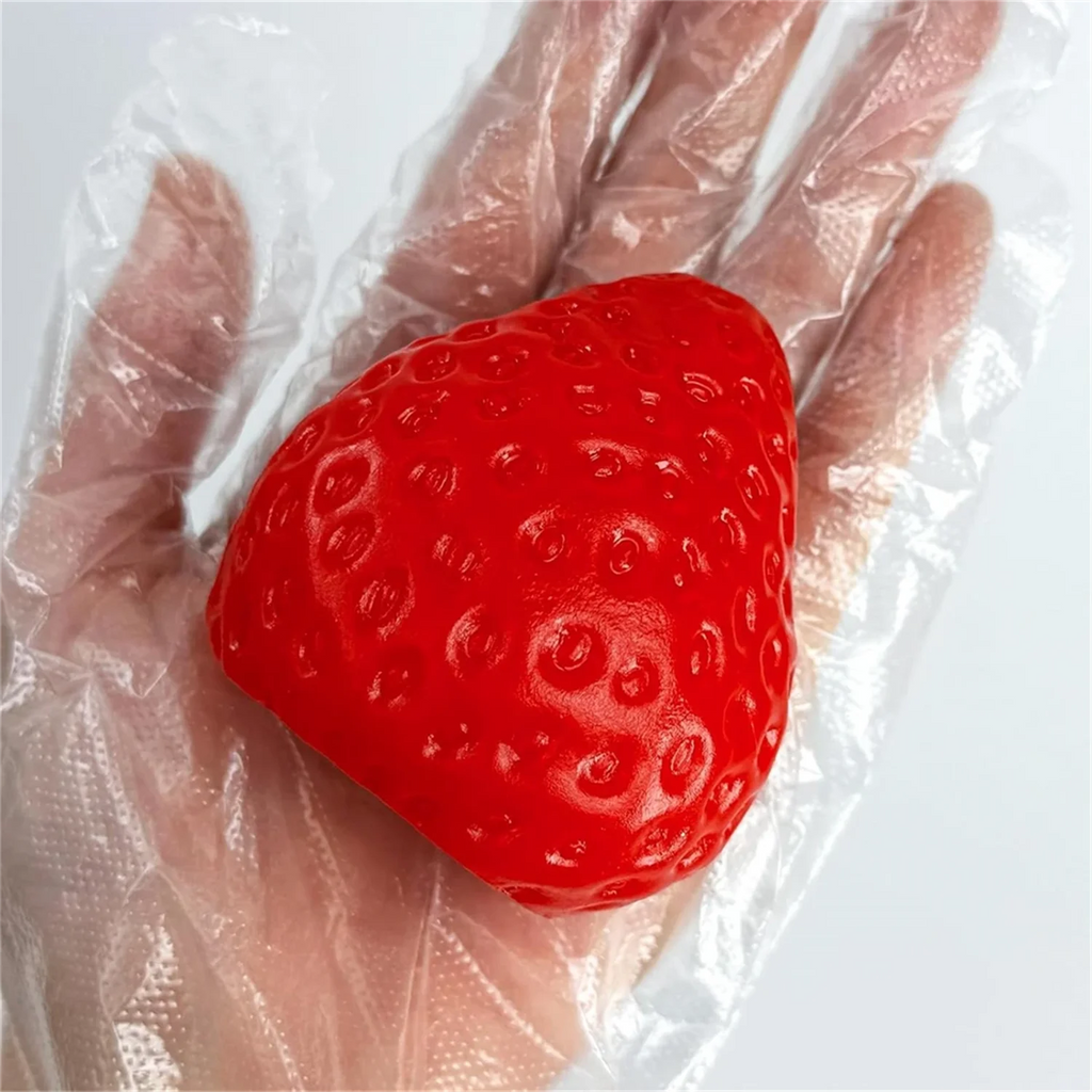 Taba Squishies Strawberry Fruit Squeeze Toys Kawaii Sticky Stress Fidget Toy Gift Perfect Desk Accessory for Kids Adults